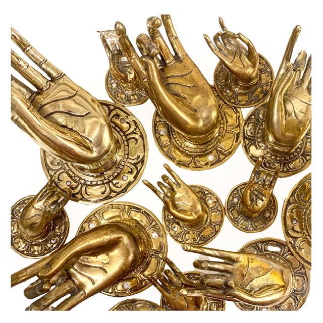 Brass Mudra Hand Hooks - Maison & Maison